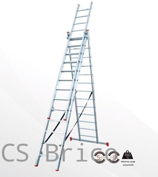Escalera Aluminio 3x7 - 2+2+2 M - 66x25mm