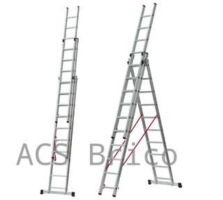 Escalera Aluminio Elite 3x7 - 2,04+2,04+2,04 Metros