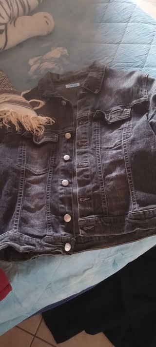 Giacca di jeans nera