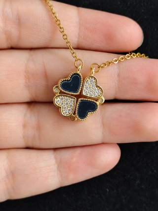 Collar Corazón Acero Dorado 316L