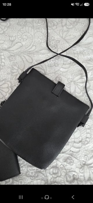 Bolso Cruzado y Billetera Negros