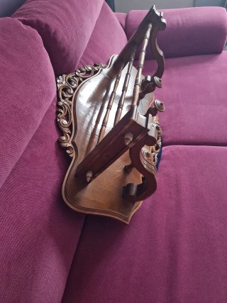 Perchero de Pared Antiguo de Madera