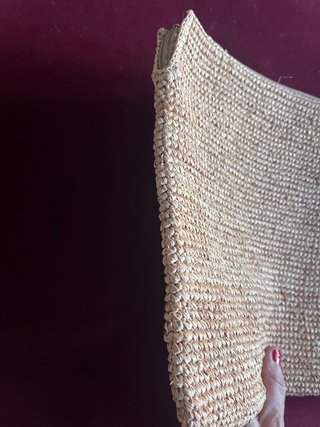 Bolso de yute beige