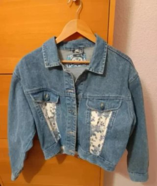 Chaqueta Vaquera Corta Floral