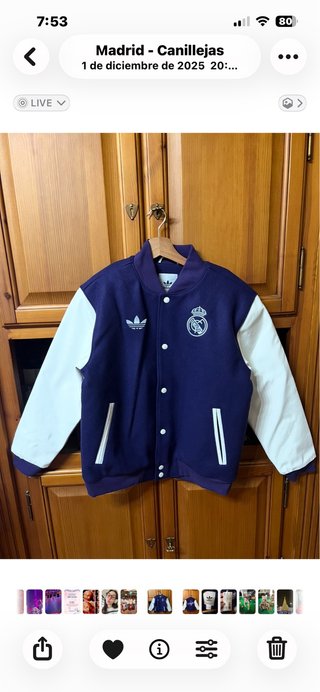 Chaqueta UNISEX Bomber Real Madrid Adidas