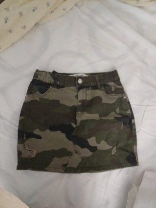 Falda de Niña Estampado Militar