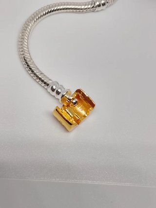 Pulsera Pandora 18cm barril dorado