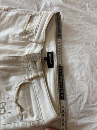 Pantalón Vaquero Desigual Blanco elstico