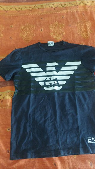 T-shirt EA7 blu taglia S
