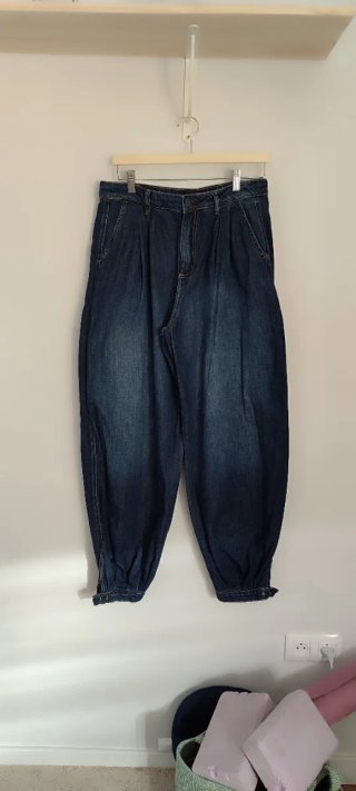 Pantalones vaqueros bombacho Stradivarius T.42
