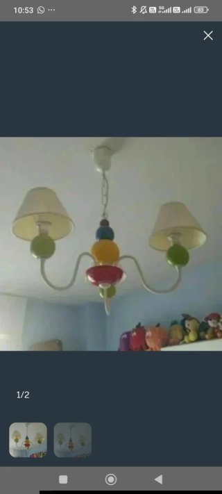 Lámpara infantil forja 3 brazos