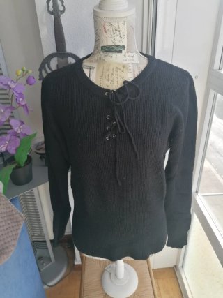 Jersey negro talla única con cordon