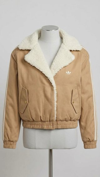 Chaqueta Adidas Beige con Borreguillo