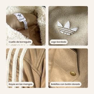 Chaqueta Adidas Beige con Borreguillo