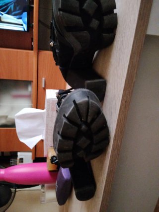 Botines de tacón con plataforma negros