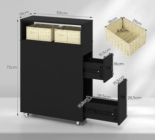 Armario baño Costway BA8160DK con ruedas