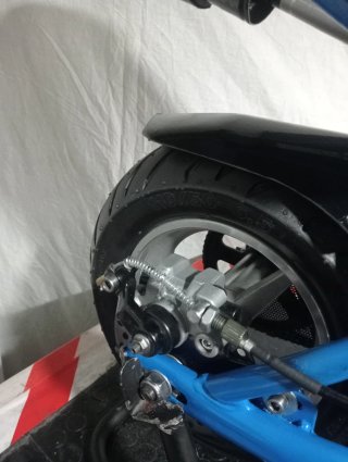 Mini moto gasolina deportiva azul