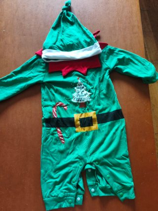 Disfraz Navidad Bebé Elfo y Papá Noel