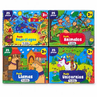 Lote de 4 Puzzles Infantiles Ediciones Saldaña