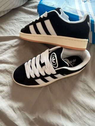 Adidas Campus 00s Nero Bianco Gum Taglia 42 2/3