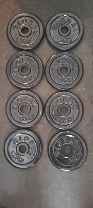 8 discos pesas 1.25kg