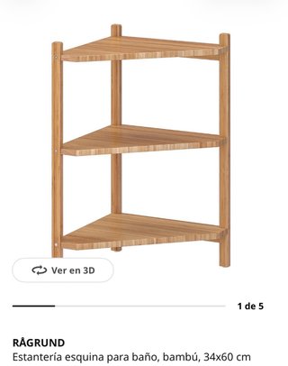 Dos Estanterías de esquina Ragrund Bambú