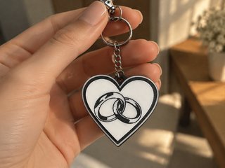 Llavero Corazón Alianzas Boda NFC