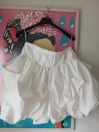 Falda globo Zara Talla Única Blanca