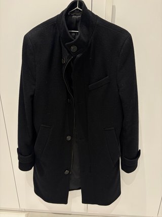 Abrigo Negro Zara Hombre