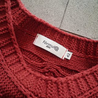 Vestido de punto rojo Fórmula Joven
