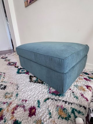 Reposapiés con almacenaje - Gris turquesa