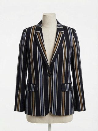 Blazer rayas azul multicolor talla S