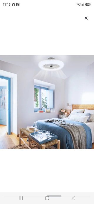 4 unidades Luz LED con Ventilador Techo 36W mando