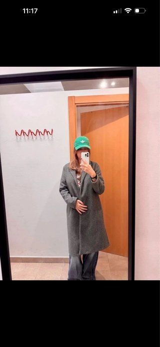 Chaqueta parka Zara gris talla M