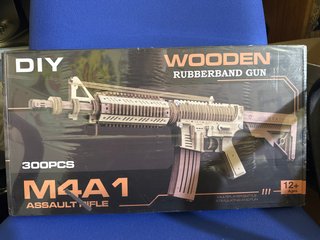 Puzzle 3D Madera M4A1 Rubberband Gun