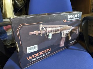 Puzzle 3D Madera M4A1 Rubberband Gun