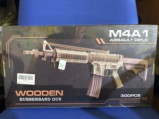 Puzzle 3D Madera M4A1 Rubberband Gun