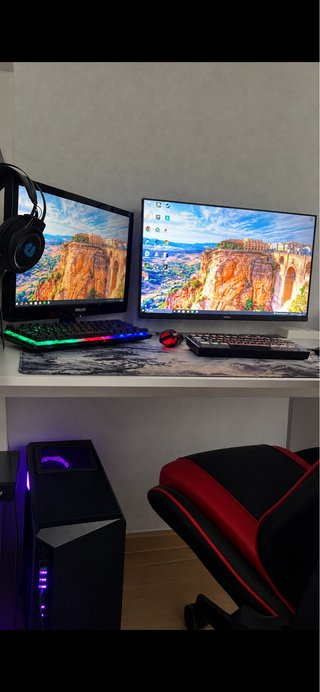 PC Gaming Completo con Doble Monitor