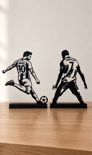 Figuras Decorativas Messi y Cristiano CR7