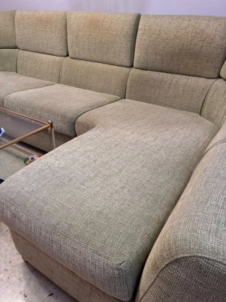 Sofá Chaise Longue con Cabeceros Reclinables