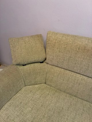 Sofá Chaise Longue con Cabeceros Reclinables