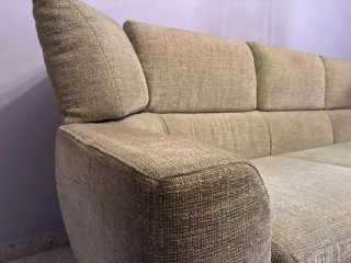 Sofá Chaise Longue con Cabeceros Reclinables