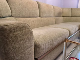 Sofá Chaise Longue con Cabeceros Reclinables
