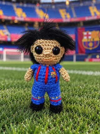 Muñeco Amigurumi FC Barcelona