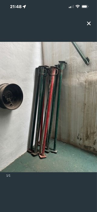 Puntales de obra 1,71 m total 10 puntales