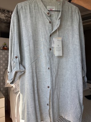 Camisa de Lino Springfield Gris Talla XL