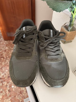 Zapatillas Silbon grises/verdes
