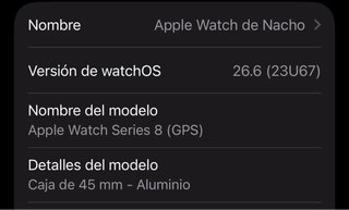 Apple Watch Series 8 GPS 44mm Negro