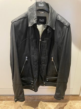 Cazadora Piel Dolce & Gabbana Negra