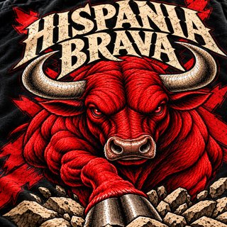 Camiseta BRAVURA Hispania Brava negra nueva